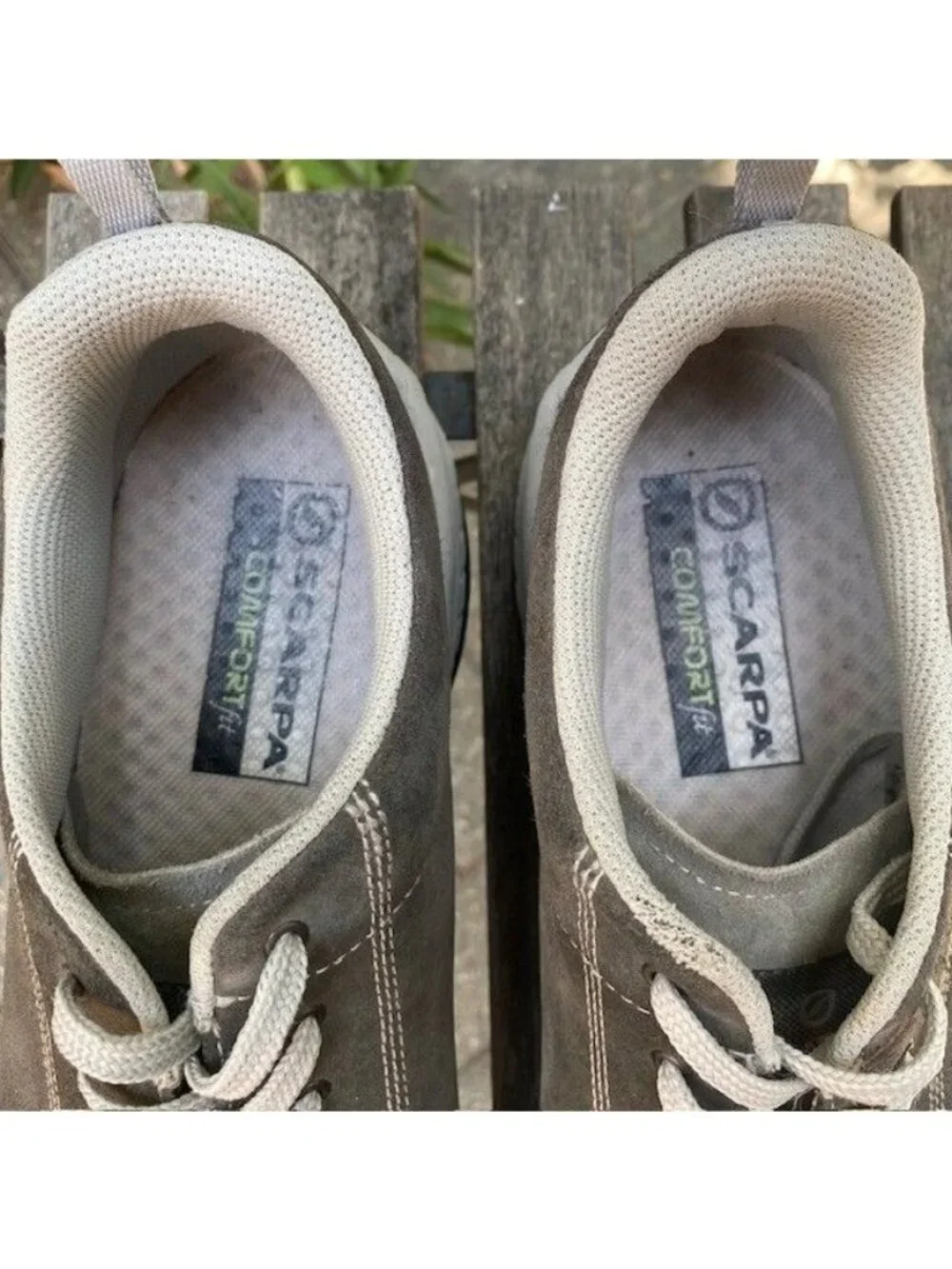 Scarpa Mojito Lace Up Sneakers Men's Size 13 Gray Suede Vibram Climbing Shoes